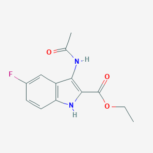 molecular formula C13H13FN2O3 B402509 ethyl 3-(acetylamino)-5-fluoro-1H-indole-2-carboxylate 