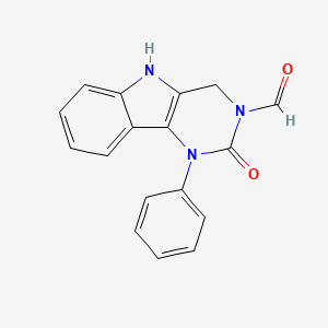 2-oxo-1-phenyl-4,5-dihydropyrimido[5,4-b]indole-3-carbaldehyde