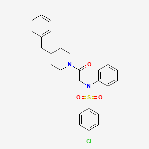 N-[2-(4-benzylpiperidin-1-yl)-2-oxoethyl]-4-chloro-N-phenylbenzenesulfonamide