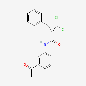 N-(3-acetylphenyl)-2,2-dichloro-3-phenylcyclopropanecarboxamide