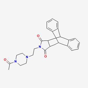 molecular formula C26H27N3O3 B4025128 17-[2-(4-acetylpiperazin-1-yl)ethyl]-17-azapentacyclo[6.6.5.02,7.09,14.015,19]nonadeca-2,4,6,9,11,13-hexaene-16,18-dione 