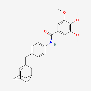 molecular formula C27H33NO4 B4025129 N-[4-(1-adamantylmethyl)phenyl]-3,4,5-trimethoxybenzamide 