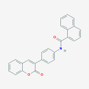 molecular formula C26H17NO3 B402514 N-[4-(2-oxo-2H-chromen-3-yl)phenyl]-1-naphthamide 
