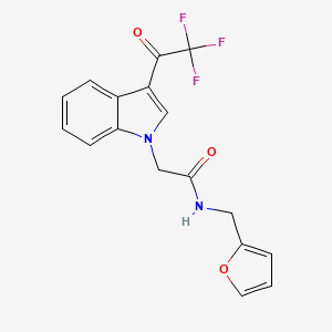 N-[(FURAN-2-YL)METHYL]-2-[3-(2,2,2-TRIFLUOROACETYL)-1H-INDOL-1-YL]ACETAMIDE