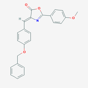 molecular formula C24H19NO4 B402515 4-[4-(benzyloxy)benzylidene]-2-(4-methoxyphenyl)-1,3-oxazol-5(4H)-one 