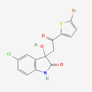 molecular formula C14H9BrClNO3S B4025172 3-[2-(5-bromothiophen-2-yl)-2-oxoethyl]-5-chloro-3-hydroxy-1,3-dihydro-2H-indol-2-one 