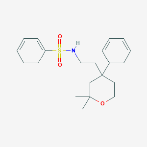 N-[2-(2,2-dimethyl-4-phenyltetrahydro-2H-pyran-4-yl)ethyl]benzenesulfonamide