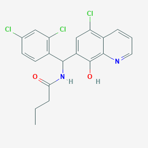 N-[(5-chloro-8-hydroxy-7-quinolinyl)(2,4-dichlorophenyl)methyl]butanamide