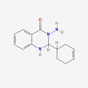 molecular formula C14H17N3O B4025205 3-Amino-2-cyclohex-3-en-1-yl-1,2-dihydroquinazolin-4-one 