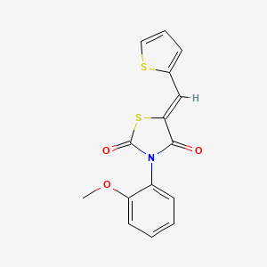 molecular formula C15H11NO3S2 B4025212 3-(2-methoxyphenyl)-5-(2-thienylmethylene)-1,3-thiazolidine-2,4-dione 