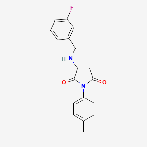 3-[(3-Fluorophenyl)methylamino]-1-(4-methylphenyl)pyrrolidine-2,5-dione