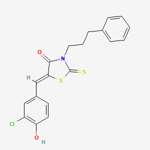 5-(3-chloro-4-hydroxybenzylidene)-3-(3-phenylpropyl)-2-thioxo-1,3-thiazolidin-4-one