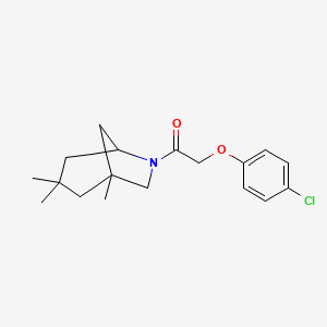 2-(4-Chlorophenoxy)-1-(1,3,3-trimethyl-6-azabicyclo[3.2.1]oct-6-yl)ethanone