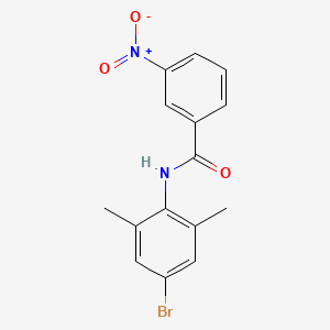 molecular formula C15H13BrN2O3 B4025266 N-(4-bromo-2,6-dimethylphenyl)-3-nitrobenzamide 