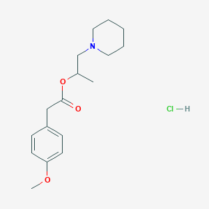 1-Piperidin-1-ylpropan-2-yl 2-(4-methoxyphenyl)acetate;hydrochloride