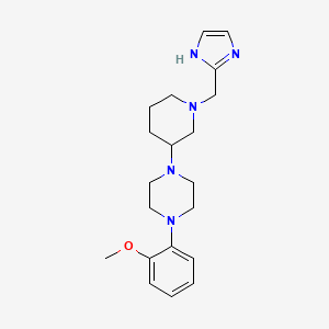 molecular formula C20H29N5O B4025283 1-[1-(1H-imidazol-2-ylmethyl)-3-piperidinyl]-4-(2-methoxyphenyl)piperazine 