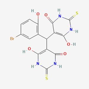 5-[(5-bromo-2-hydroxyphenyl)-(6-hydroxy-4-oxo-2-sulfanylidene-1H-pyrimidin-5-yl)methyl]-6-hydroxy-2-sulfanylidene-1H-pyrimidin-4-one