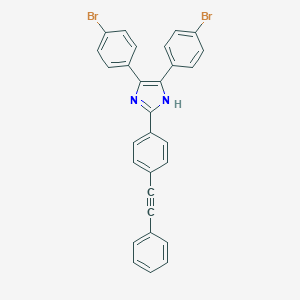 molecular formula C29H18Br2N2 B402530 4,5-bis(4-bromophenyl)-2-[4-(phenylethynyl)phenyl]-1H-imidazole 