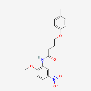 molecular formula C18H20N2O5 B4025300 N-(2-methoxy-5-nitrophenyl)-4-(4-methylphenoxy)butanamide 