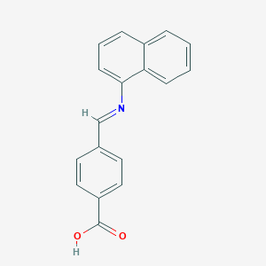 molecular formula C18H13NO2 B402532 4-[(1-Naphthylimino)methyl]benzoic acid 
