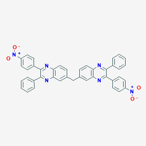 molecular formula C41H26N6O4 B402534 3-{4-Nitrophenyl}-6-[(2-{4-nitrophenyl}-3-phenyl-6-quinoxalinyl)methyl]-2-phenylquinoxaline 