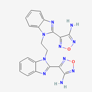 molecular formula C20H16N10O2 B4025349 4-(1-{2-[2-(4-amino-1,2,5-oxadiazol-3-yl)-1H-1,3-benzimidazol-1-yl]ethyl}-1H-1,3-benzimidazol-2-yl)-1,2,5-oxadiazol-3-amine 