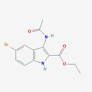 molecular formula C13H13BrN2O3 B402535 ethyl 3-(acetylamino)-5-bromo-1H-indole-2-carboxylate 