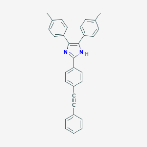 molecular formula C31H24N2 B402536 4,5-bis(4-methylphenyl)-2-[4-(phenylethynyl)phenyl]-1H-imidazole 