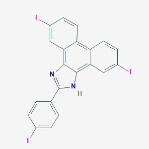 molecular formula C21H11I3N2 B402537 5,10-diiodo-2-(4-iodophenyl)-1H-phenanthro[9,10-d]imidazole 