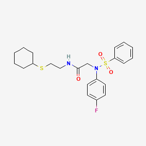 N~1~-[2-(cyclohexylthio)ethyl]-N~2~-(4-fluorophenyl)-N~2~-(phenylsulfonyl)glycinamide