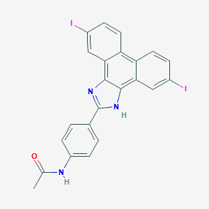 molecular formula C23H15I2N3O B402538 N-[4-(5,10-diiodo-1H-phenanthro[9,10-d]imidazol-2-yl)phenyl]acetamide 