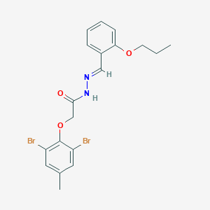 molecular formula C19H20Br2N2O3 B402542 2-(2,6-dibromo-4-methylphenoxy)-N'-(2-propoxybenzylidene)acetohydrazide 