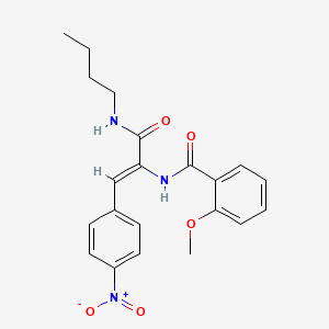 molecular formula C21H23N3O5 B4025435 N-[(Z)-3-(butylamino)-1-(4-nitrophenyl)-3-oxoprop-1-en-2-yl]-2-methoxybenzamide 