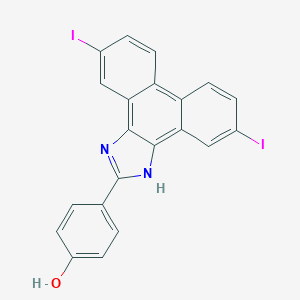 molecular formula C21H12I2N2O B402544 4-(5,10-diiodo-1H-phenanthro[9,10-d]imidazol-2-yl)phenol 