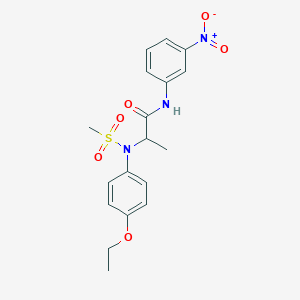 molecular formula C18H21N3O6S B4025447 2-(4-ethoxy-N-methylsulfonylanilino)-N-(3-nitrophenyl)propanamide 