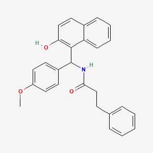 N-[(2-hydroxynaphthalen-1-yl)-(4-methoxyphenyl)methyl]-3-phenylpropanamide