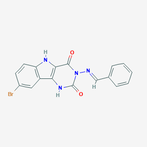 molecular formula C17H11BrN4O2 B402546 3-(benzylideneamino)-8-bromo-1H-pyrimido[5,4-b]indole-2,4(3H,5H)-dione 