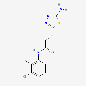 2-[(5-amino-1,3,4-thiadiazol-2-yl)sulfanyl]-N-(3-chloro-2-methylphenyl)acetamide