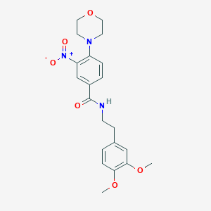 N-[2-(3,4-dimethoxyphenyl)ethyl]-4-morpholin-4-yl-3-nitrobenzamide