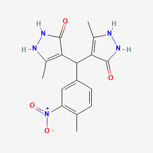 4,4'-[(4-methyl-3-nitrophenyl)methylene]bis(3-methyl-1H-pyrazol-5-ol)