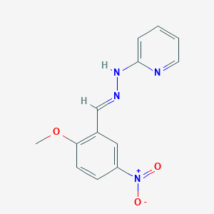 molecular formula C13H12N4O3 B402548 5-Nitro-2-methoxybenzaldehyde 2-pyridinylhydrazone 