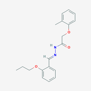 molecular formula C19H22N2O3 B402549 2-(2-methylphenoxy)-N'-(2-propoxybenzylidene)acetohydrazide 