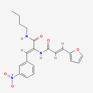 (Z)-N-butyl-2-[[(E)-3-(furan-2-yl)prop-2-enoyl]amino]-3-(3-nitrophenyl)prop-2-enamide