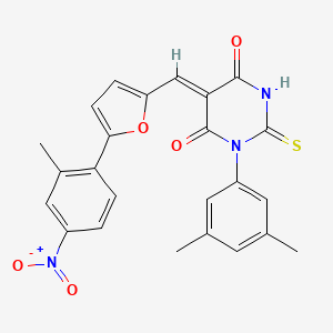 (5Z)-1-(3,5-dimethylphenyl)-5-{[5-(2-methyl-4-nitrophenyl)furan-2-yl]methylidene}-2-thioxodihydropyrimidine-4,6(1H,5H)-dione