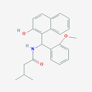 N-[(2-hydroxy-1-naphthyl)(2-methoxyphenyl)methyl]-3-methylbutanamide