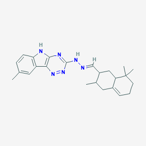 molecular formula C24H30N6 B402552 3,8,8-trimethyl-1,2,3,4,6,7,8,8a-octahydro-2-naphthalenecarbaldehyde (8-methyl-5H-[1,2,4]triazino[5,6-b]indol-3-yl)hydrazone 