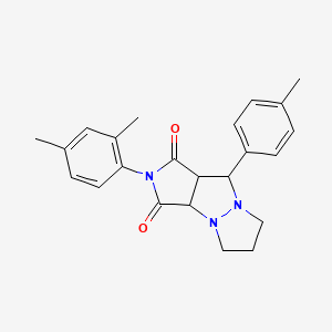 2-(2,4-dimethylphenyl)-9-(4-methylphenyl)tetrahydro-5H-pyrazolo[1,2-a]pyrrolo[3,4-c]pyrazole-1,3(2H,3aH)-dione