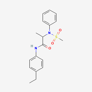 molecular formula C18H22N2O3S B4025533 N~1~-(4-ethylphenyl)-N~2~-(methylsulfonyl)-N~2~-phenylalaninamide 