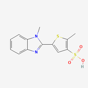 2-methyl-5-(1-methyl-1H-benzimidazol-2-yl)-3-thiophenesulfonic acid