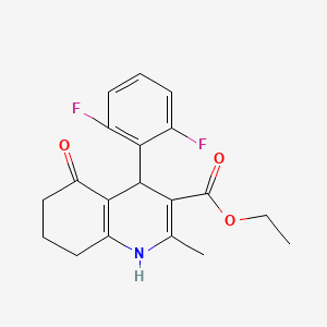 ethyl 4-(2,6-difluorophenyl)-2-methyl-5-oxo-4,6,7,8-tetrahydro-1H-quinoline-3-carboxylate